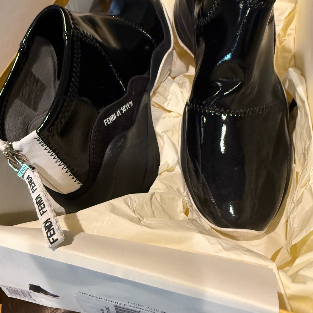 Fendi Glossy Black Women's Sneakers